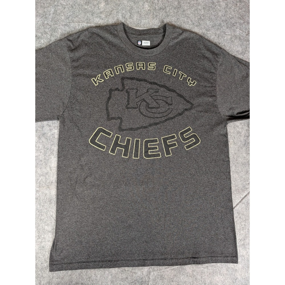 NFL Team Apparel Kansas City Chiefs Mens Long Sleeve Graphic T-Shirt Charcoal XL - Picture 4 of 10